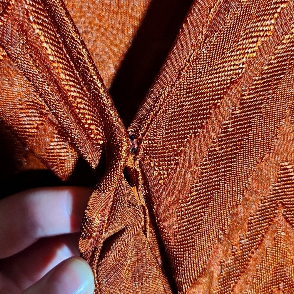 Cato Orange Chevron Wrap Top Small - Picture 5 of 12